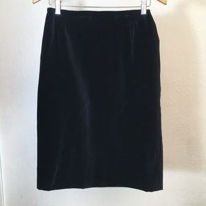 Escada Black Velvet Pencil Skirt